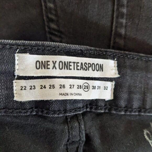 ONE Teaspoon | Tie Side Freebirds II in Black Paris - Picture 6 of 12